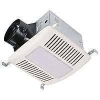 Bathroom Exhaust Fan with 4000K LED Lights, 140 CFM, 10W Bathroom Vent Fan with 3 Speed Exhaust Control, 0.4 Sones Quiet Bathroom Fan for Home, HVI Listed, White