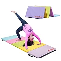 Antsy Pants Tumbling Mat – Gymnastics Mat, Easy to Clean Gym Mat, Sturdy, Foldable Tumbling Mat for Kids, Padded, Lightweight, Portable, Carrying Handle, Gymnastics Equipment for Activity Play