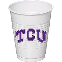 TCU 16oz Cup 8ct, One Size, Clear