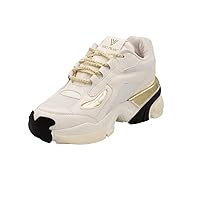 Sneakers Blanco con Dorado Women. Zapatos para Mujer. Shoes Sneakers Women. Sports, Fashion, Casual (Blanco, us_Footwear_Size_System, Adult, Women, Numeric, Narrow, Numeric_6)