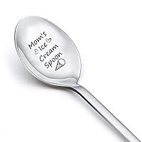 Mother Mom Gifts from Daughter Son Mom Ice Cream Spoon Gifts for Mom Mothers Day Birthday Gifts from Daughters Sons Mom Engraved Spoons Gift for Mother Mom Spoon Gifts for Ice Cream Lover