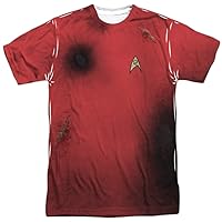 Star Trek-Dead Red Costume Tee (Front/Back Print) T-Shirt