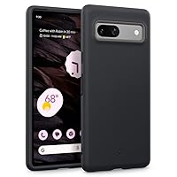 Caseology Nano Pop for Google Pixel 7a case 5G [Military Grade Drop Tested] Dual Layer Silicone Case (2023) - Black Sesame
