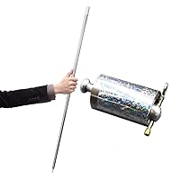 150CM Silver Color Magic Appearing Cane Metal Appearing Wand with Video Tutorial Stage Magic Trick