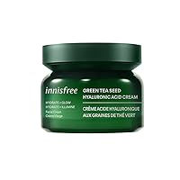 innisfree Green Tea Seed Hyaluronic Acid Cream With Barrier Boosting Complex and Ceramide, Korean Hydrating Face Moisturizer and Balancing Cream