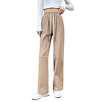Women Office Wear Straight Pants Vintage High Ladies Trousers Baggy Korean Spring Summer Wide Leg Pants