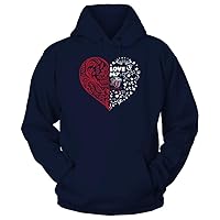 FanPrint Liberty Flames - Love My Team - Heart - Floral Pattern Gift T-Shirt