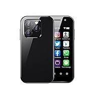 Soyes XS14Pro Mini 4G Smartphone 3.0 Inch Quad Core Dual Sim Ultra Thin Unlocked Card Mobile Phone WiFi Bluetooth Hotspot Student Pocket Cellphone (Black 3GB RAM 64GB ROM)
