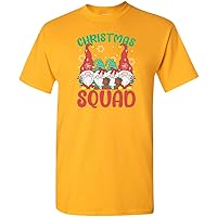 The Christmas Squad Cute Gnomes Unisex Tee Shirt for Family Holiday Party