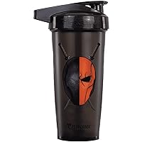 Performa ACTIV Series - DC VILLAINS 28oz Shaker Bottle (DeathStroke), Best Leak Free Bottle with ActionRod Mixing Technology for Your Sports & Fitness Needs!