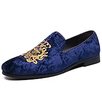 Men Slip-On Loafers Velvet Leather Oxfords Luxury Party Dress Shoes Nightclub Shoes