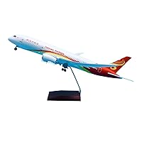 Scale Model Airplane 1:130 Aircraft Model with Wheels and LED Lights for Boeing B787 Hainan Airlines Scale Aircraft Model Alloy Metal Model