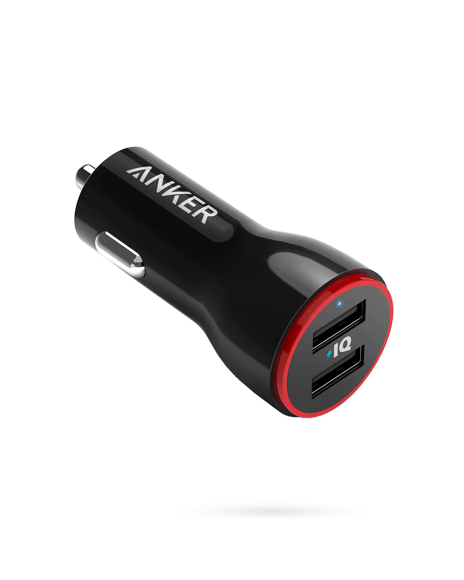 Anker Car Charger Adapter, 24W Dual USB Car Phone Charger, PowerDrive 2 for iPhone 14 13 12 11 Pro Max Mini X XR XS 8 Plus, iPad Pro/Air 2/Mini, Note 5/4, LG, Nexus, HTC and More