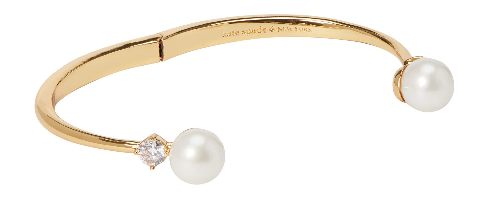 Kate Spade Pearls of Wisdom Open Hinged Bangle Bracelet