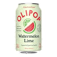 OLIPOP Watermelon Lime Prebiotic Soda, 12 FZ