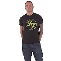 Foo Fighters T Shirt Distressed Ff Band Logo Official Mens Black