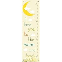 Growth Charts Lunar Love Finny and Zook, Yellow, 12 x 42