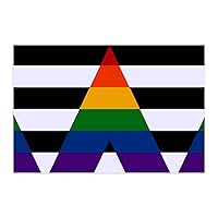 Black White Stripe Gay Pride Flag Custom Poster Personalized Photo Self-Adhesive Posters Printing Home Decor Wall Art Prints 60 * 90（cm）