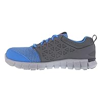 Reebok Men's Rb4040 Sublite Cushion Work Athletic Alloy Toe Shoe Blue and Grey Safety