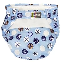 Kushies Boy Prints Crazy Circles Single Diaper, Blue, Toddler