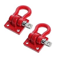 1 Pair Metal Red RC Car Trailer Hook Shackles Buckle for WPL 1/16 B14 B24 C14 Military Truck Spare Part