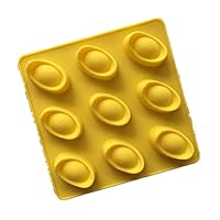 9-Hole Chocolate Gumpaste Mould Gold Ingot Shape Silicone Mold Fondant Jelly Mold for Baking Lover Silicone Mousse Molds