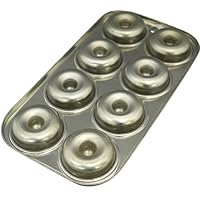 Tiger Crown 2326 Donut Mold, Silver, 5.0 x 9.3 x 0.6 inches (127 x 237 x 16 mm), Mini Donut Mold, 8 Pieces, Steel, Tin Plated, Baked Donut, Recipe Included