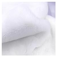 Short Plush Shaggy Faux Fur Fabric Sewing Fabric Supplies Super Soft and Fluffy Luxuriously Cushy for Craft Supply, Wedding Party Christmas Decorati(Size:1.6mx0.5m / (62.99x19.68IN),Color:White)