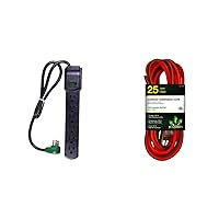 GoGreen Power Surge Protector (GG-16103MSBK) and 25 ft Outdoor Extension Cord (GG-13725)