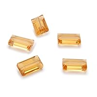 50pcs Adabele Austrian 14mm Faceted Loose Rectangle Crystal Beads Golden Yellow Champagne Compatible with Swarovski Crystals Preciosa 5055 SSRT1428