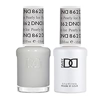Gel & Matching Lacquer Polish Set Soak off Gel NAIL All In One Daisy Top Coat for Nails (with bonus side Glitter) Made in USA (862 Pearly Ice)