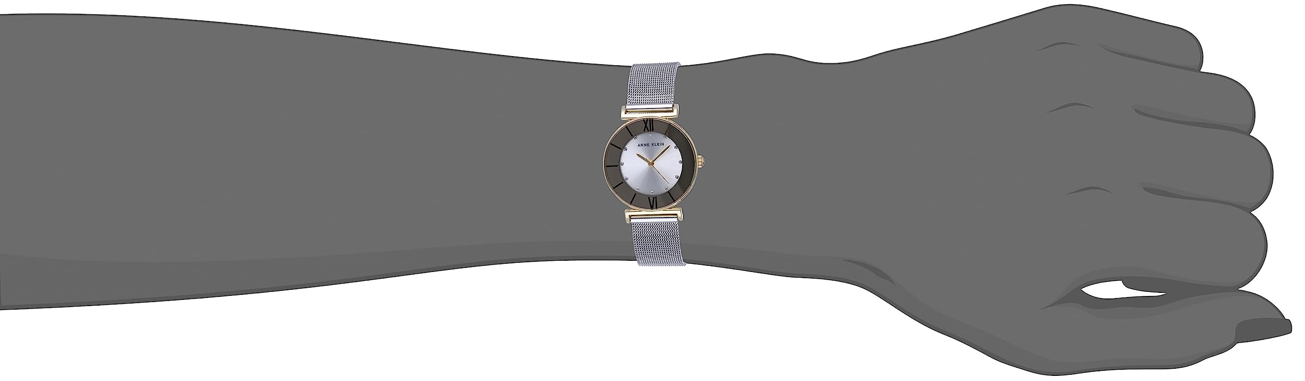 Anne Klein Women's Glitter Accented Mesh Bracelet Watch