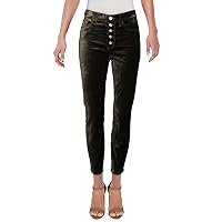 7 For All Mankind High Waist Ankle Skinny Exposed Button