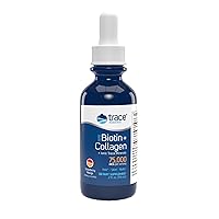 Trace Minerals | Liquid Ionic Biotin + Collagen (75,000mcg) | Supports Hair, Skin & Nails | Strawberry Mango, Sugar Free | 29 Servings