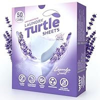 Laundry Turtle Laundry Detergent Sheets - Eco-Friendly Lavender Scented Washer Sheets, Plant-Based, Hypoallergenic Fast Dissolve Laundry Sheets - All Natural Ingredients up to 50 Washing Machine Loads