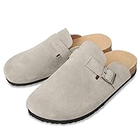 Clogs for Women Men Dupes Unisex Slip-on Potato Shoes Footbed Suede Cork Clogs and Mules