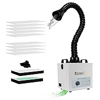 Solder Fume Extractor - Powerful 100W Suction, Low-Noise, 3-Stage Filtration System with 12 Filters for Laser Welding Smoke Absorption and Desktop Soldering