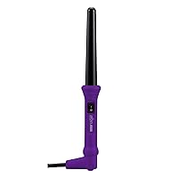 Hot Curling Iron Wand Limited Edition Professional Curler with Graduated Clipless Barrel Purple