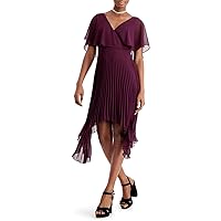 kensie Womens Drapey Handkerchief Hem Cocktail and Party Dress Purple 6