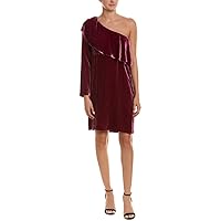 Nicole Miller Womens Silk-Blend Sheath Dress, 10 Royal Plum