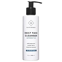 Blind Barber Daily Face Cleanser - Cooling Gel to Foam Face Wash for Men with Juniper & Watermint for Gently Removing Dirt and Cleaning Pores - All Skin Types (5oz / 150ml)