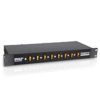 PRO Electric Rack Mount PDU Unit - 8 Outlets w/ Digital Display and Surge Protection, 1U/15A/120V Aluminum Alloy Power, Covered w/ ON/OFF Switch,Wide Usage & Built-In Circuit Breaker - PDBC10
