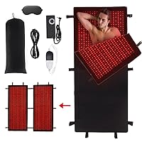 2pcs（63 * 27in）Red Light Therapy Mat for Body,Infrared Light Therapy Device for Body with Timer for Back Shoulder Pain Relief for Women Men Gift. Near Infrared Light Therapy Blanket for Full Body Use
