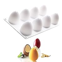 8 Cavities Easter 3D Egg Silicone Molds for Candle Mousse Cake Chocolate Candy Pastry Soap Muffin Dessert DIY Baking Tool Craft Art Supplies