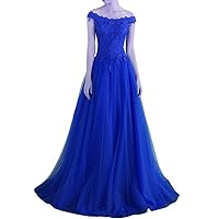 Women's Royal Blue Word with Bud Silk Gauze Ball Gown