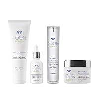 2 Minutes 5 Years Younger Skin Care System by Dr. Anthony Youn – Anti-Aging Skincare Set: Vitamin C Serum, 2.5% Retinol Moisturizer, Green Tea Facial Cleanser & Wash-Off Exfoliating Cream