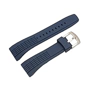 for Seiko SRH 006 013 SPC007 watchband Waterproof Rubber 26mm Black Silicone with Stainless Steel Buckle Watch Strap (Color : Blue, Size : Black Black Clasp)