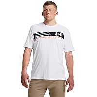 Men's Left Chest Stripe Short Sleeve T Shirt