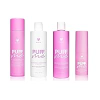 PUFF.ME Hair Volumizer Bundle by DESIGNME | Volumizing Shampoo, Conditioner, Powder, & Dry Texture Spray for Hair | Sulfate Free Shampoo & Color Conditioner with Styling Powder & Hair Texture Spray