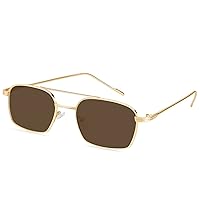 FEISEDY Fashion Square Aviator Sunglasses Women Men Trendy Retro Metal Frame Sun Glasses Candy Color Lens B1036